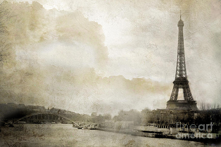 900x600 Paris Eiffel Tower Dreamy Winter White Textured Watercolor Painted - Eiffel Tower Watercolor Painting