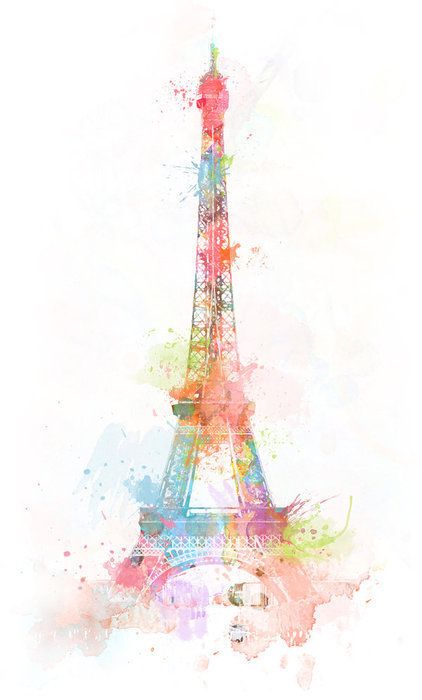 422x700 Watercolor Paintings Paris , Eiffel Tower, Paint, Paris - Eiffel Tower Watercolor Painting