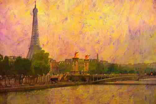 502x334 Eiffel Tower Watercolor Painting Poster - Eiffel Tower Watercolor Painting