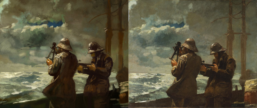 900x378 2013.04.10 Winslow Homer Study Eight Bells By M0nkeybread - Eight Bells Painting