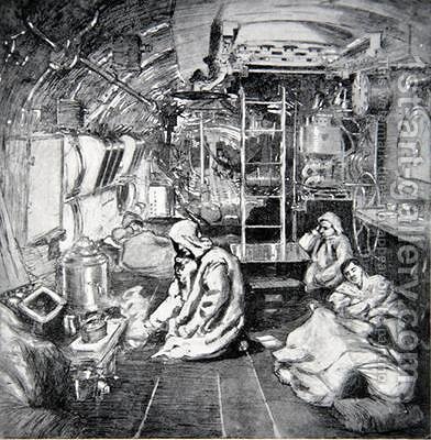 392x400 Eight Bells Midnight Illustration From The Naval Front By Gordon S - Eight Bells Painting