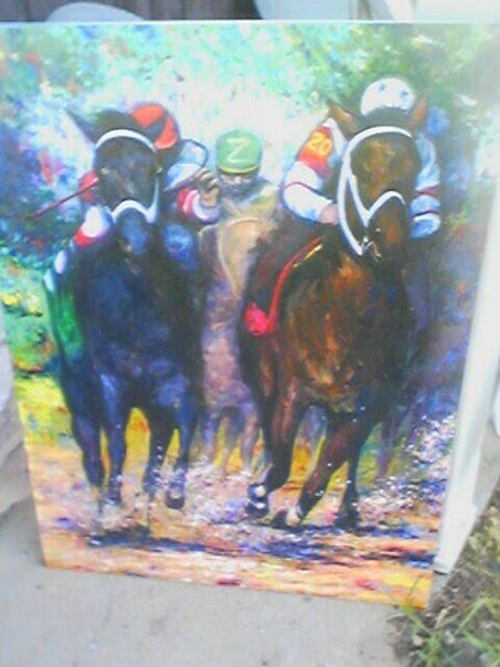 453x604 Sold Big Brown And Eight Bells .derby Painting Prints Available - Eight Bells Painting