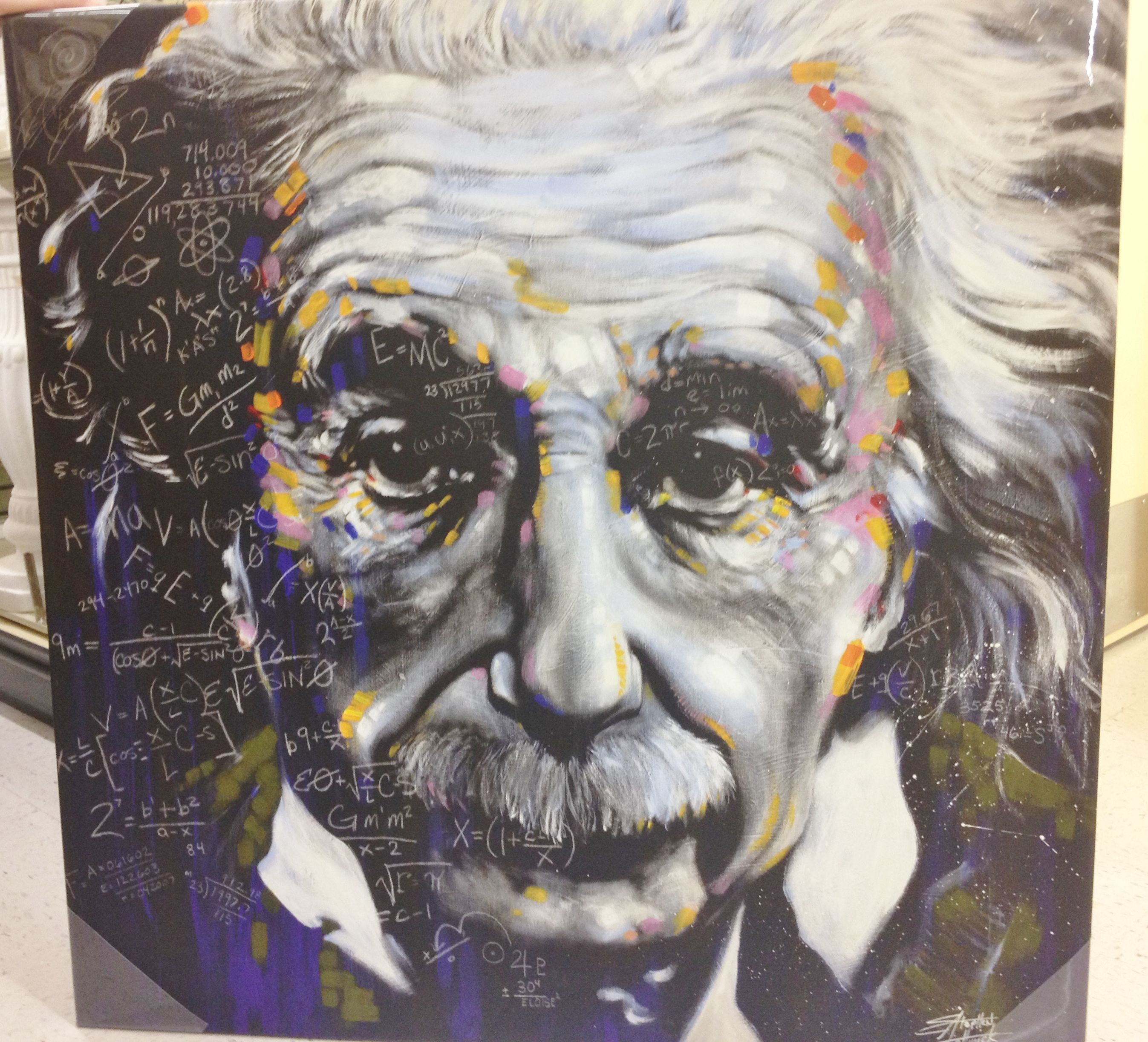 2694x2446 Albert Einstein Canvas Art. Saw This - Einstein Canvas Painting