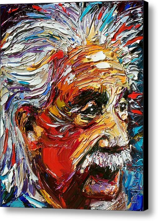507x707 Albert Einstein Canvas Print Canvas Art By Debra Hurd Albert - Einstein Canvas Painting