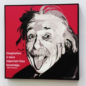 Einstein Canvas Painting at PaintingValley.com | Explore collection of ...