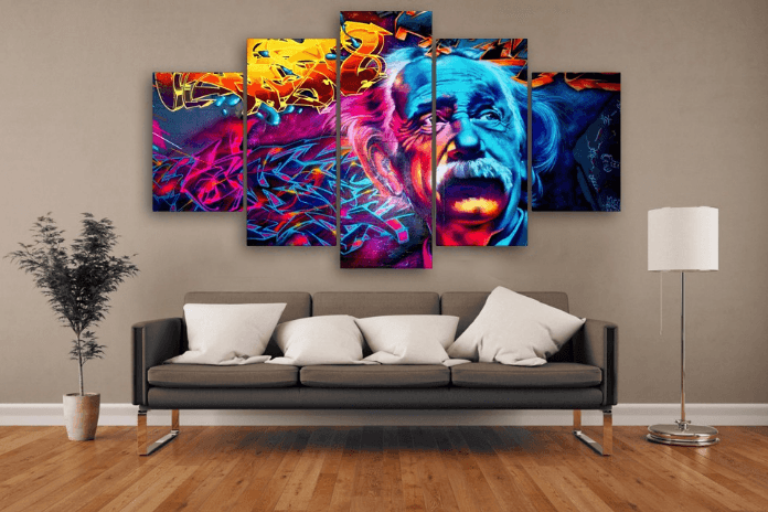 Einstein Canvas Painting at PaintingValley.com | Explore collection of ...