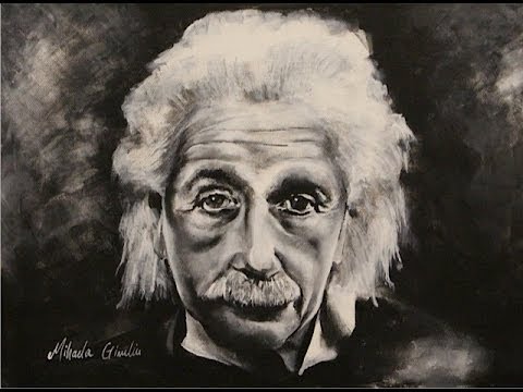 480x360 Art Videos, Painting Albert Einstein - Einstein Painting