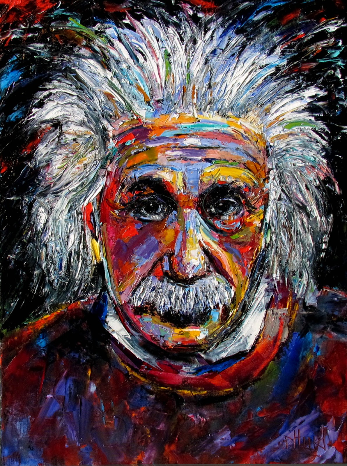 1192x1600 Debra Hurd Original Paintings And Jazz Art Einstein Painting Art - Einstein Painting
