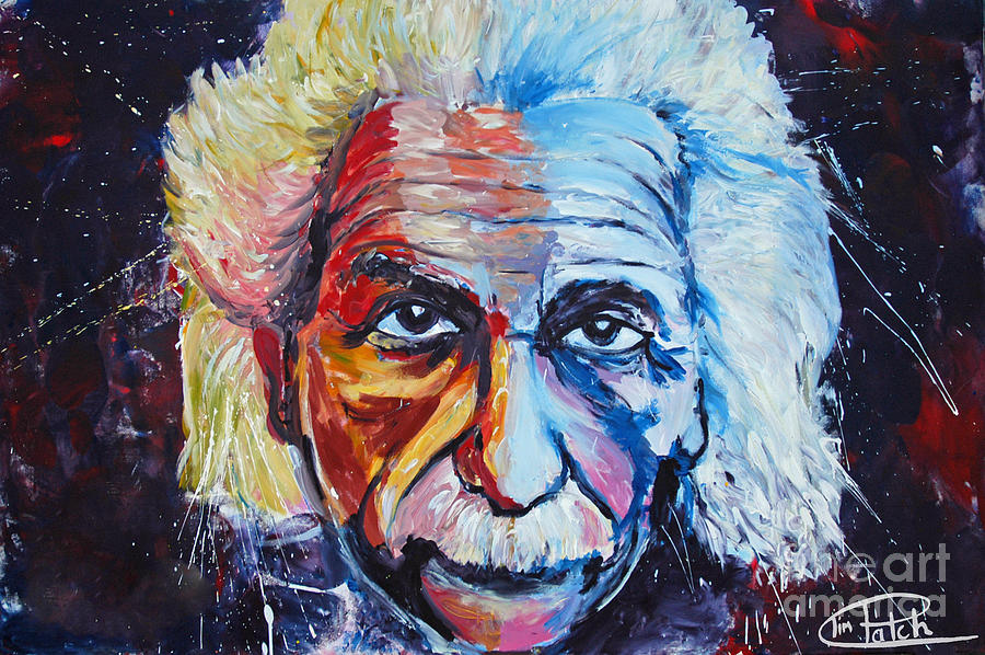 900x598 Einstein Painting By Tim Patch - Einstein Painting