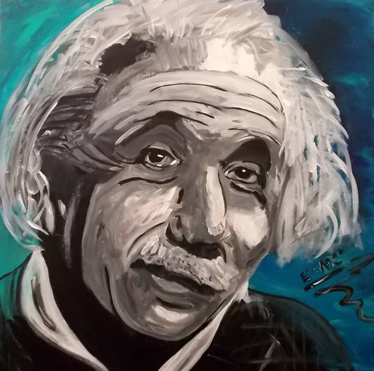 770x765 Saatchi Art Einstein Painting By Topher Essex - Einstein Painting