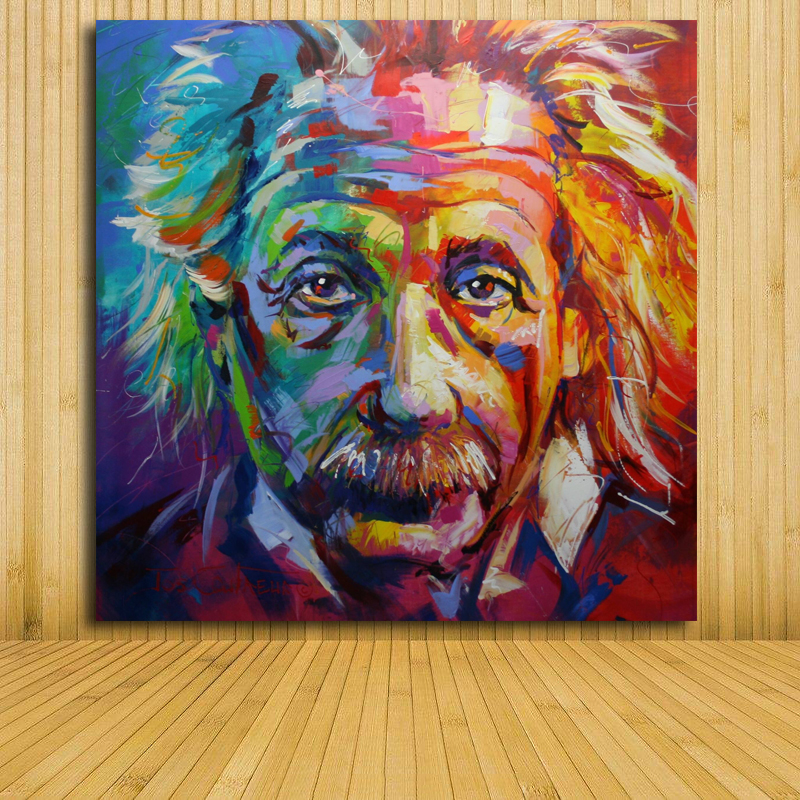 800x800 Albert Einstein Art Canvas Print Pop Art Giclee Poster Print - Einstein Painting