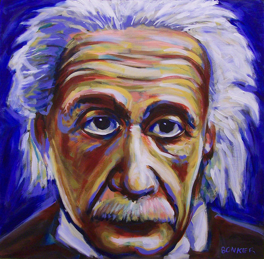 900x884 Albert Einstein Painting By Buffalo Bonker - Einstein Painting
