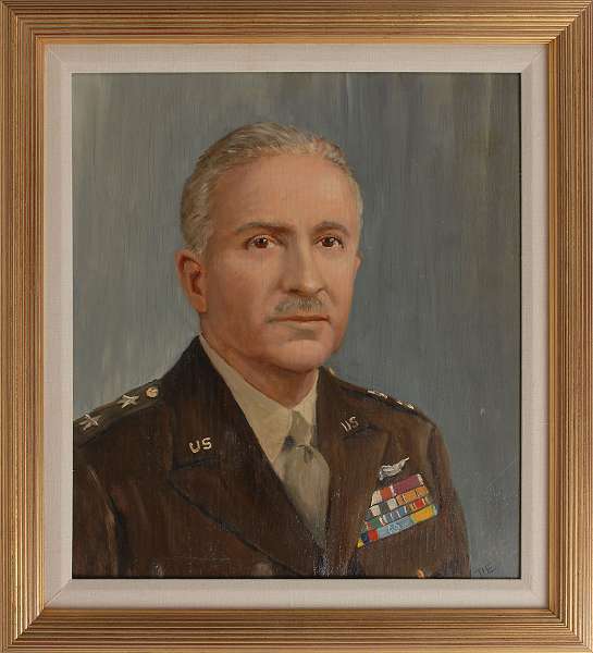 545x600 Lot 75 Dwight D. Eisenhower Impressive Original Oil Painting - Eisenhower Painting