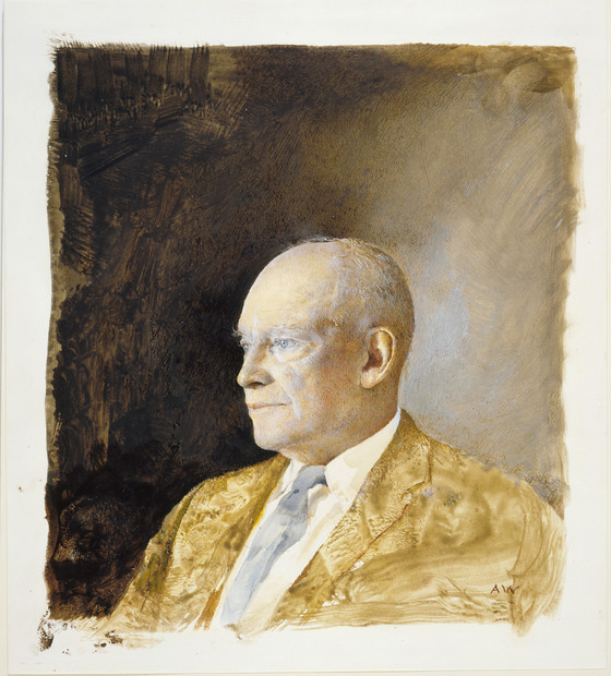 560x620 Portrait Of Dwight Eisenhower By Andrew Wyeth History, Analysis - Eisenhower Painting