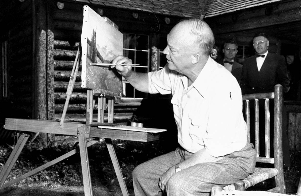 1242x810 The President And The Art Of The Oil Painting - Eisenhower Painting