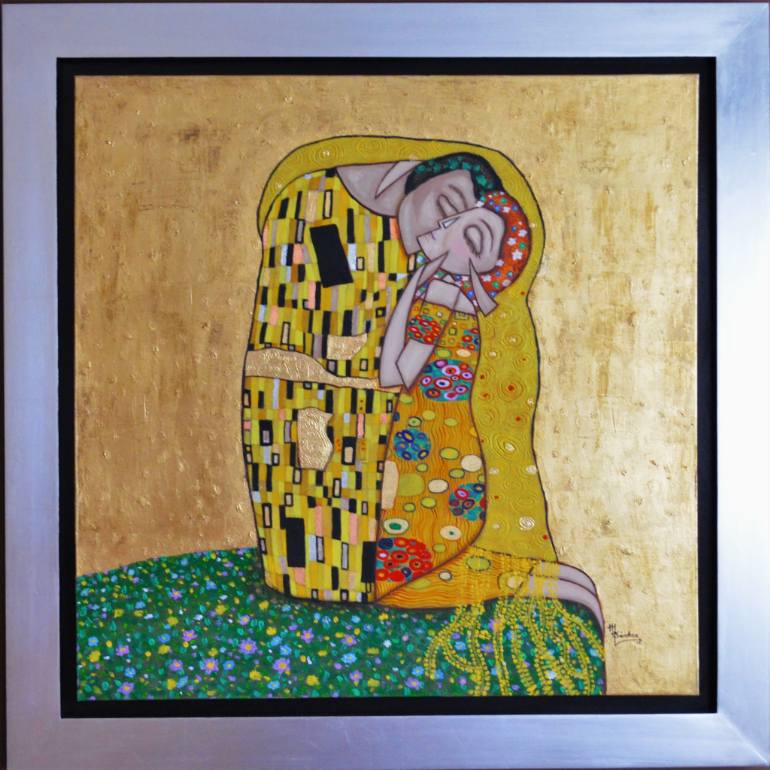 770x770 Saatchi Art My Interpretation Of The Kiss Painting By Marisol - El Beso Painting