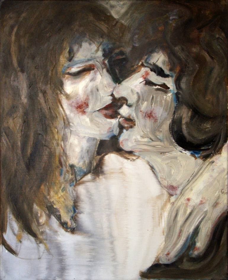 770x946 Saatchi Art The Kiss I - El Beso Painting