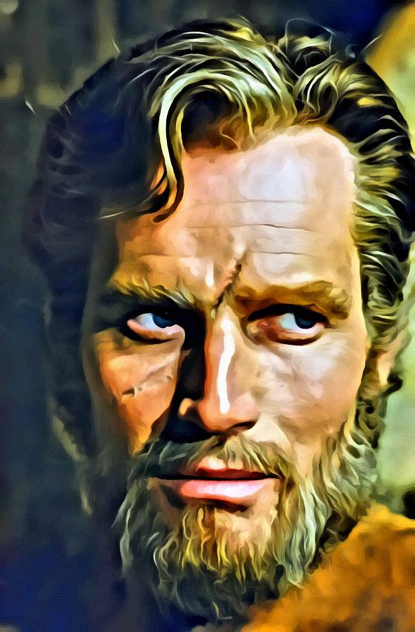 592x900 Charlton Heston Painting By Florian Rodarte - El Cid Painting