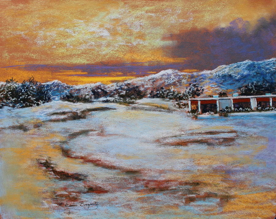 900x716 Snow Day In El Dorado Painting By M Diane Bonaparte - El Dorado Painting