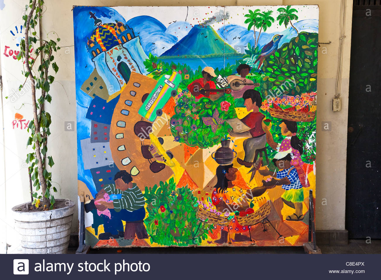 1300x956 Mural Painting, San Salvador, El Salvador Stock Photo 39649090 - El Salvador Painting