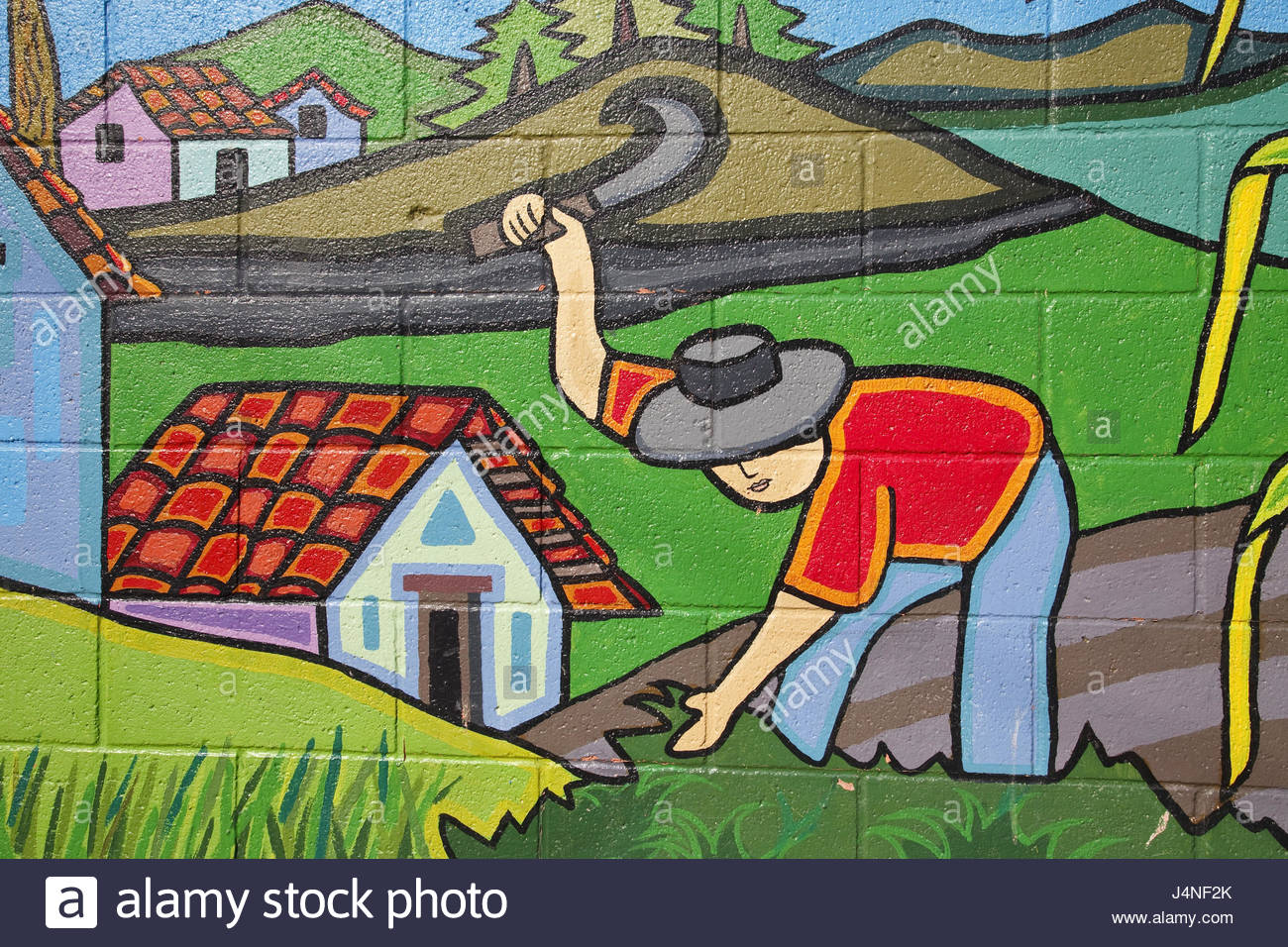 1300x956 El Salvador, La Palma, Wall Painting, Detail Stock Photo - El Salvador Painting