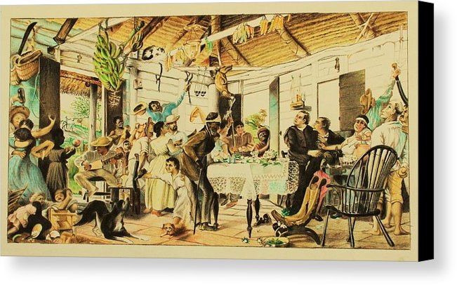 651x406 My Rendering Of El Velorio Canvas Print Canvas Art By Angel Reyes - El Velorio Painting