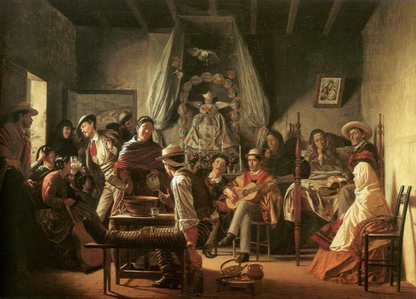 837x602 Velorio Del Angelito De M A Caro, 1873 Santiagonostalgico - El Velorio Painting