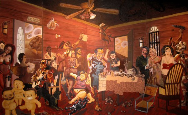 600x369 Francisco Oller Paintings - El Velorio Painting