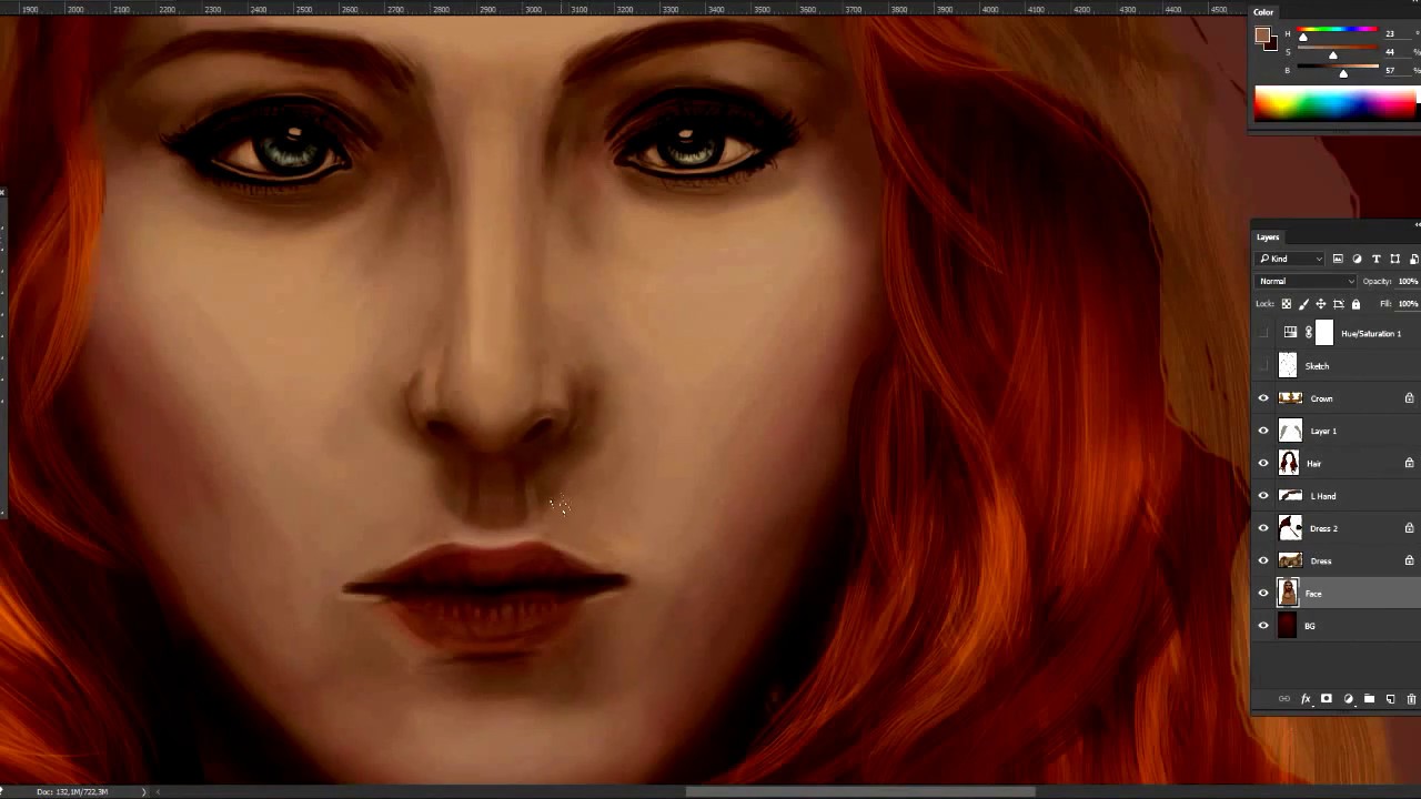 1280x720 Digital Painting Time Lapse - Eleanor Of Aquitaine Painting