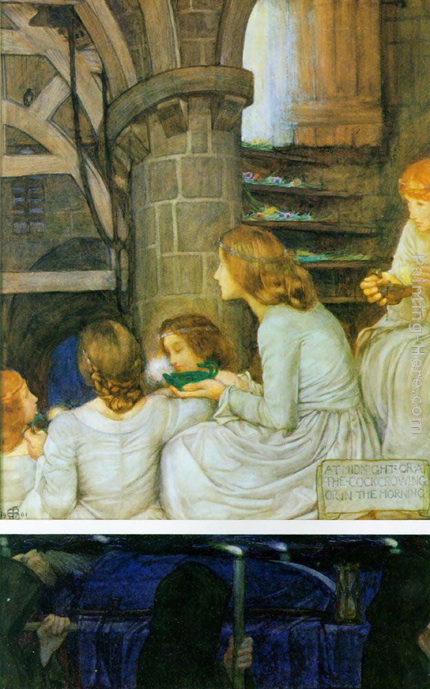 624x1000 Eleanor Fortescue Brickdale The Wise And Foolish Virgins Painting - Eleanor Painting