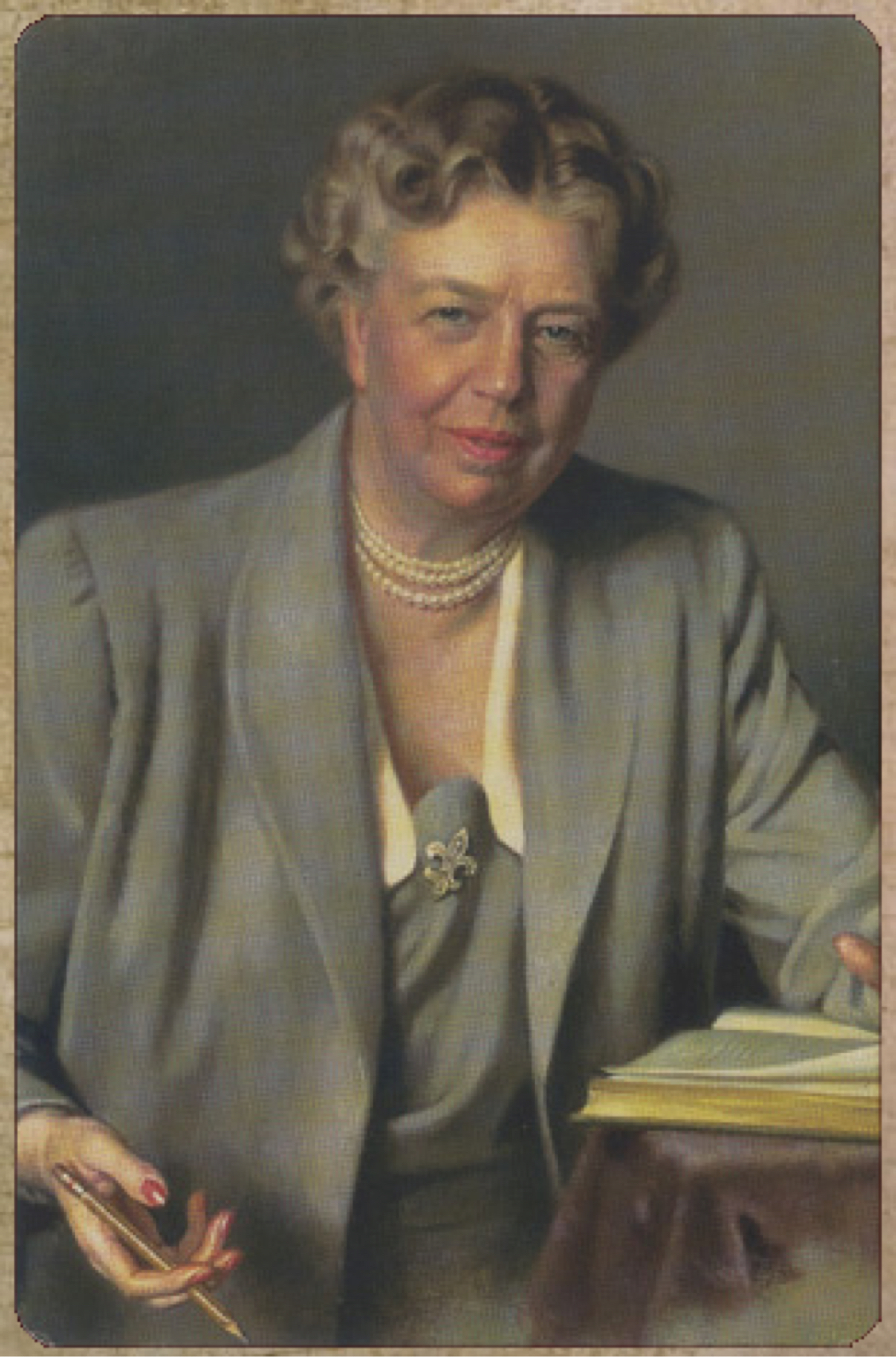 1124x1701 Eleanor Roosevelt By Chloe Peoples - Eleanor Roosevelt Painting
