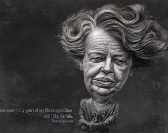 340x270 Eleanor Roosevelt Etsy - Eleanor Roosevelt Painting