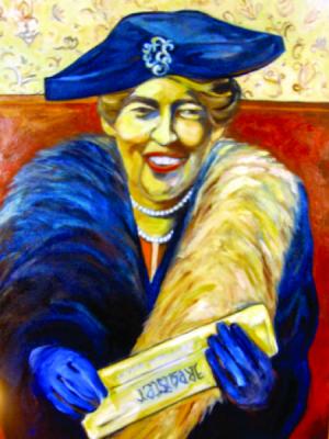 300x400 Donation Of Portrait By Copake Artist And Lecture On Eleanor - Eleanor Roosevelt Painting
