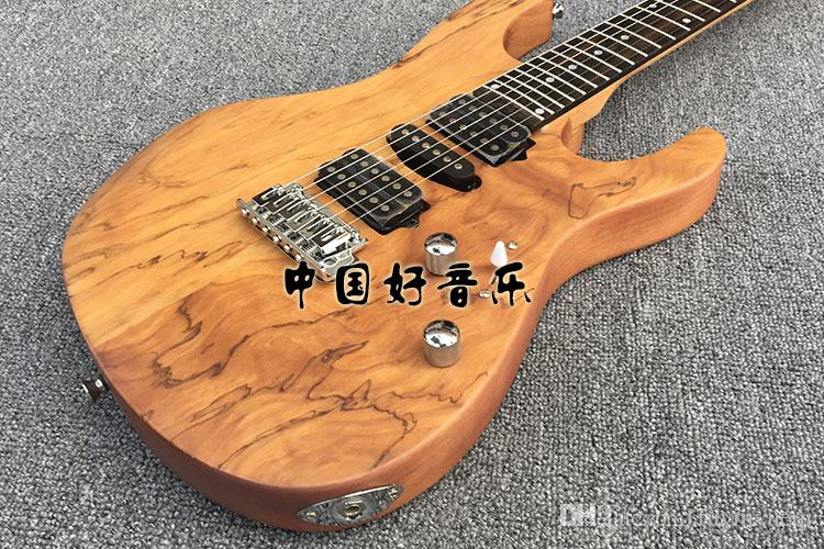 750x500 Landscape Painting Electric Guitar, Peach Blossom Core Wood - Electric Guitar Painting