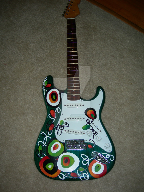 600x800 Painted Electric Guitar By Alexahapgood - Electric Guitar Painting