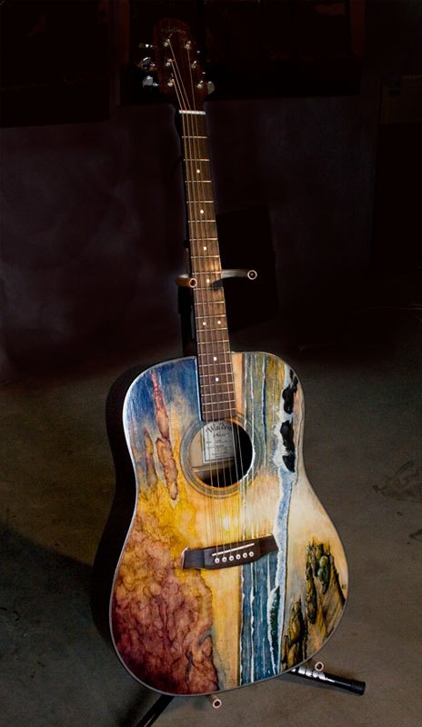 464x800 Custom Amp Hand Painted Guitar Art Archives - Electric Guitar Painting