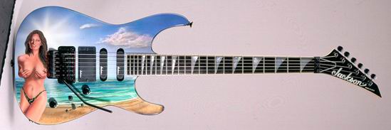 549x183 Custom Guitar Graphics, Custom Guitar Body Art, Roman Guitars - Electric Guitar Painting