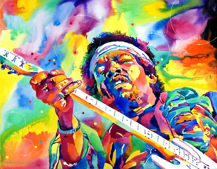 900x702 Jimi Hendrix Electric Painting By David Lloyd Glover - Electric Painting