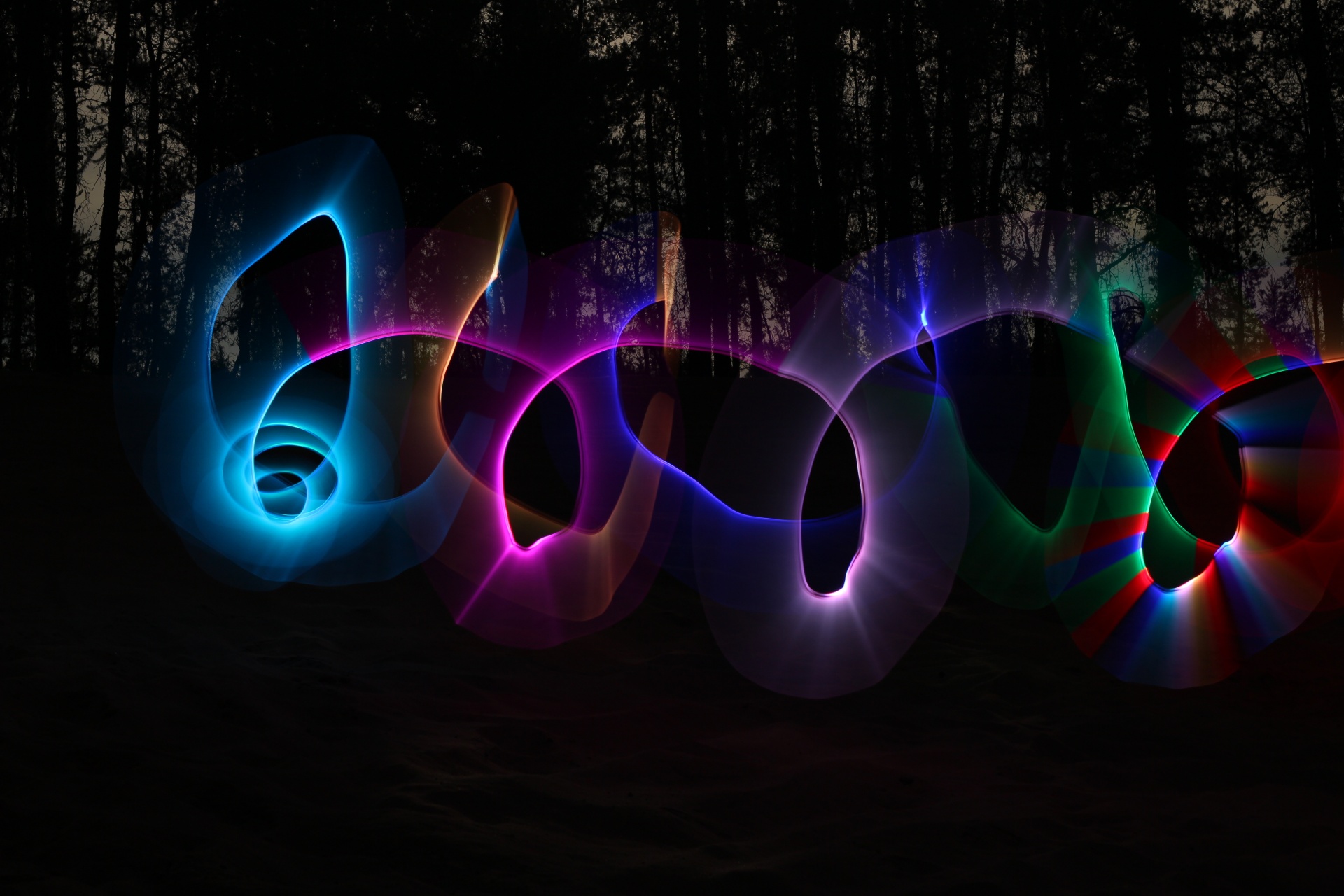 1920x1280 Light Painting Electric Graffiti Free Stock Photo - Electric Painting