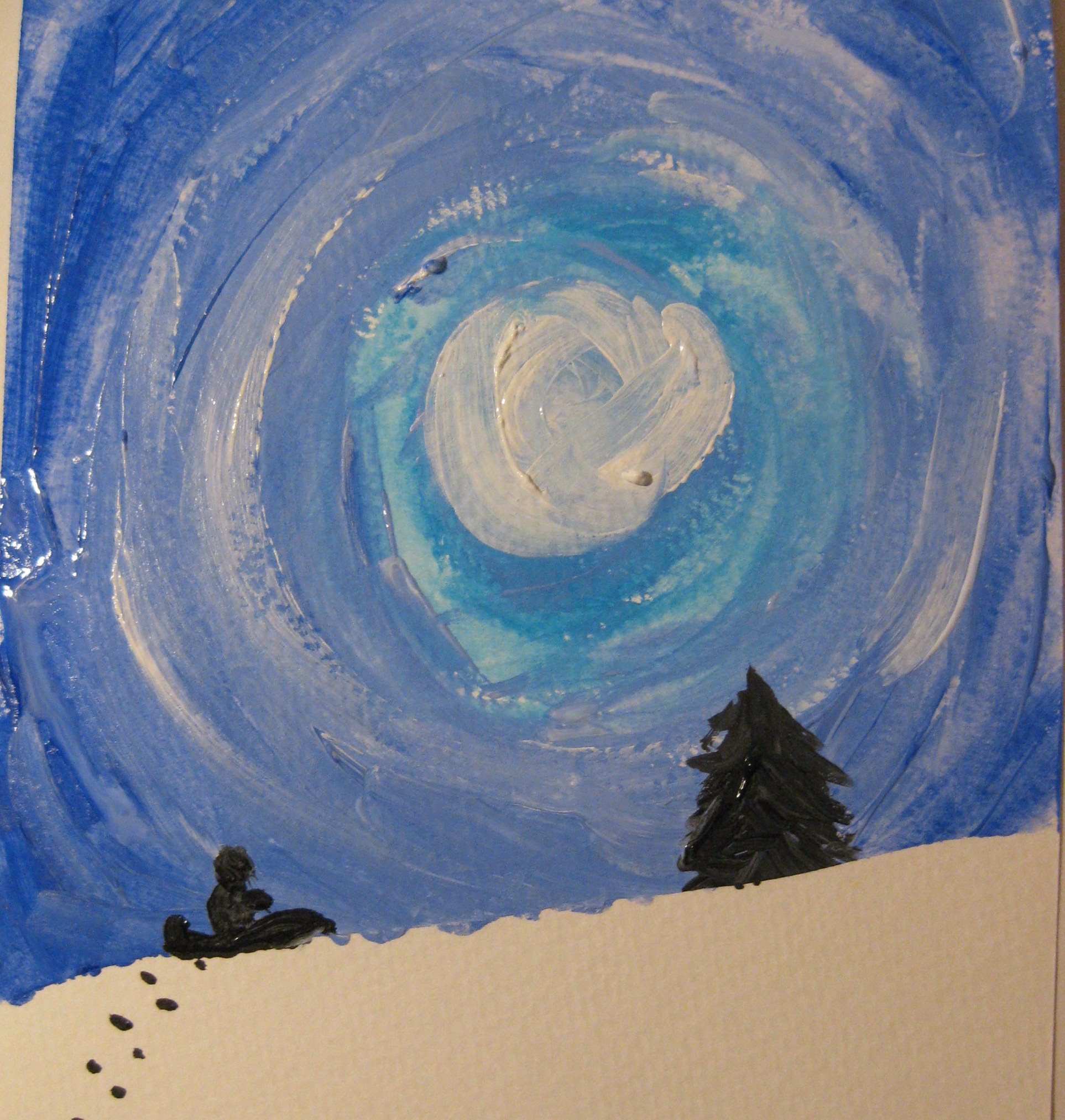 1926x2026 Winter Silhouette A Preschoolearly Elementary Painting Lesson - Elementary Painting