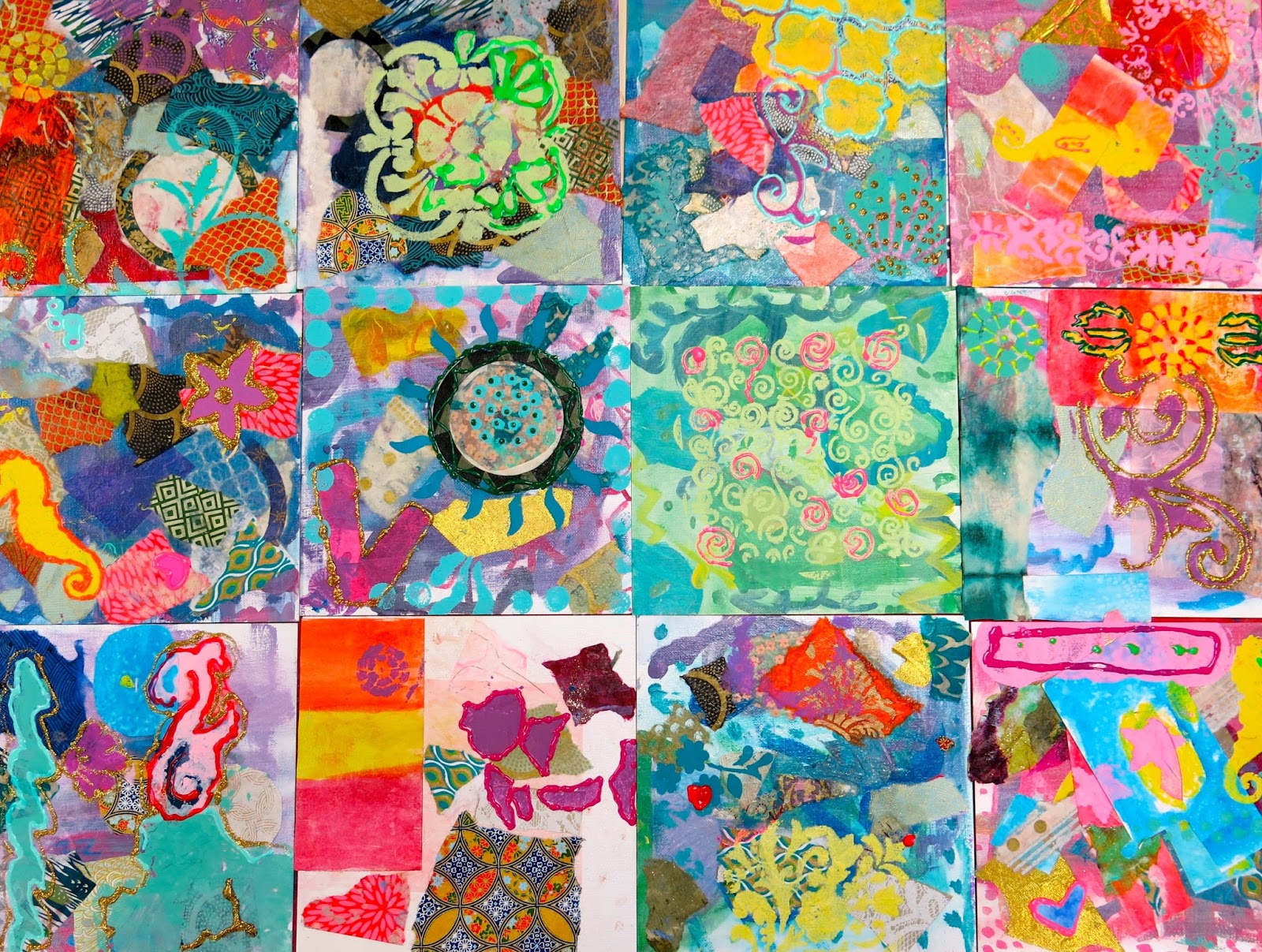 1600x1207 Cassie Stephens In The Art Room Abstract Painting With Fourth Grade - Elementary Painting