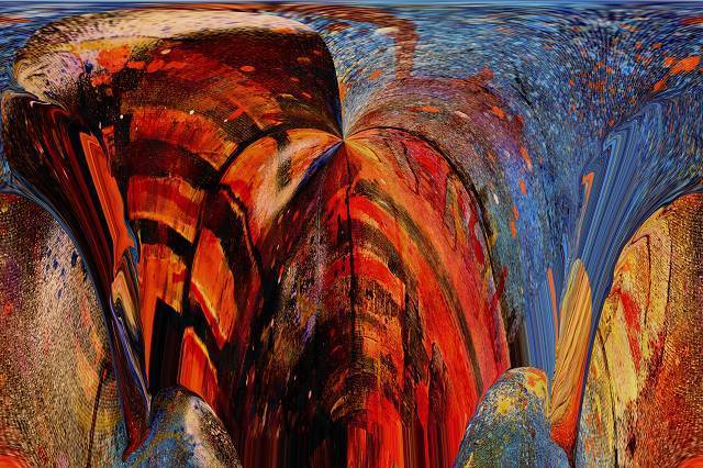 640x426 Painting Nature And Four Elements Earth And Water - Elements Of Painting