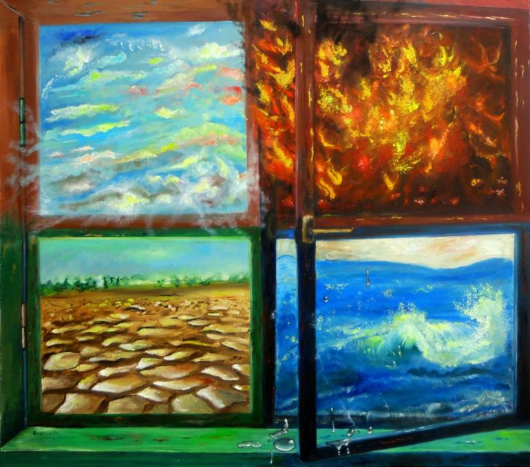 770x679 Saatchi Art 4 Elements Painting By Radosveta Zhelyazkova - Elements Of Painting