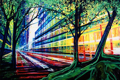 468x312 Spinning Canvas Color Amp Gravity Create Brush Free Paintings - Elements Of Painting