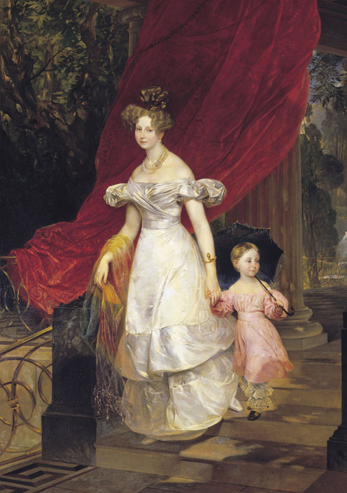 506x720 Portrait Of Grand Princess Elena Pavlovna And Her Daughter Maria - Elena Painting
