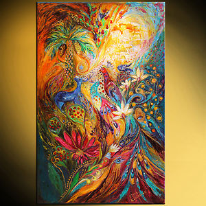 300x300 Remembering Yotvata Mixed Technique Jewish Expressionist Art Elena - Elena Painting