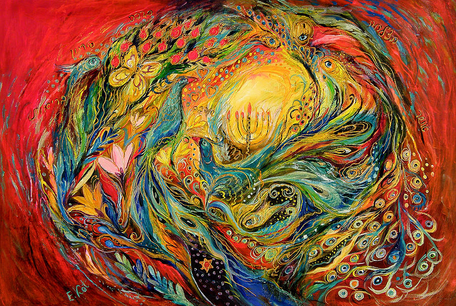 900x604 The Candles Painting By Elena Kotliarker - Elena Painting