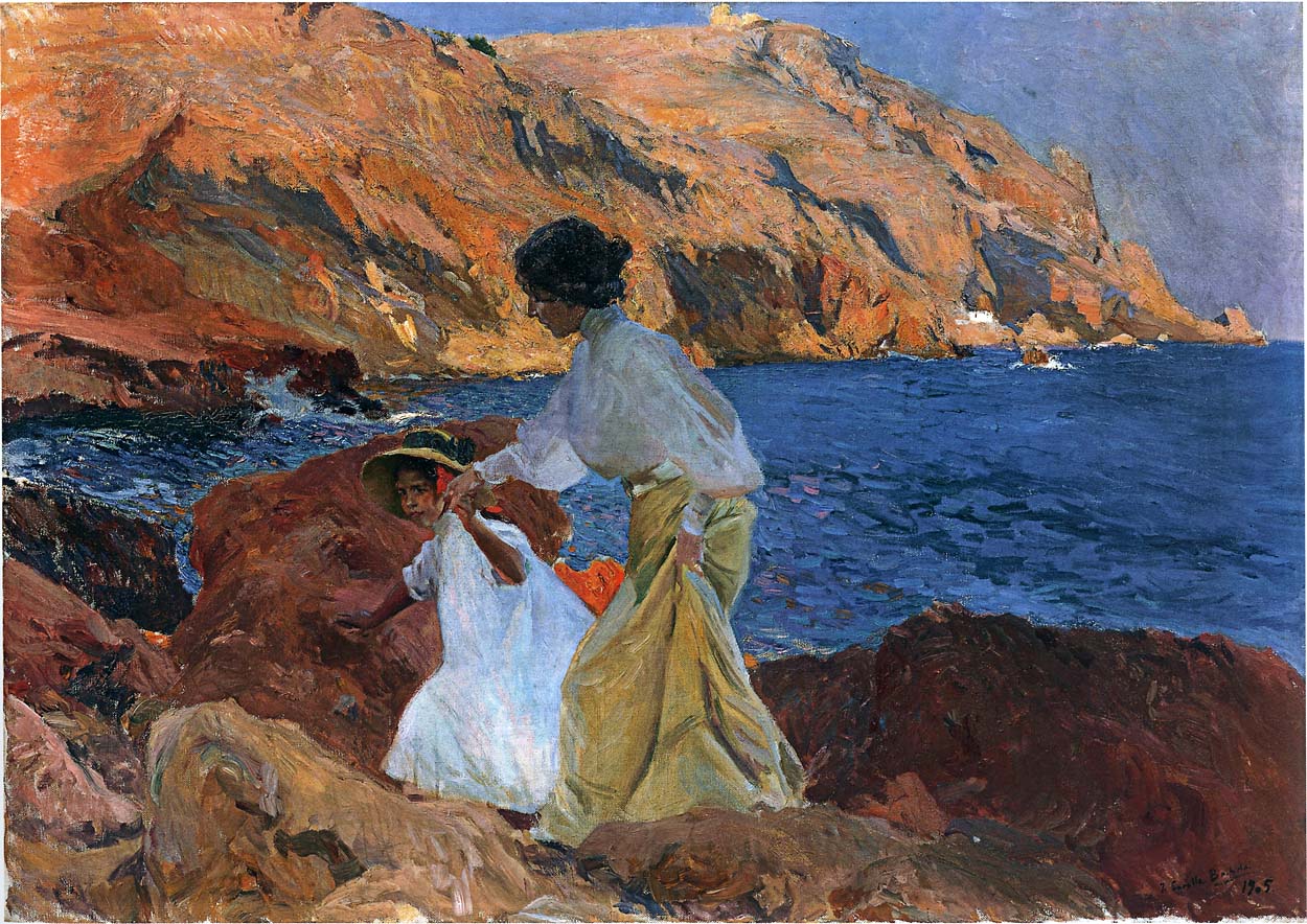 1250x884 Clotilde And Elena On The Rocks - Elena Painting
