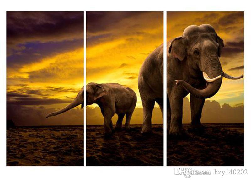 800x579 Best Yijiahe Fashion Print Canvas Painting Art Elephant Canvas Art - Elephant Canvas Painting