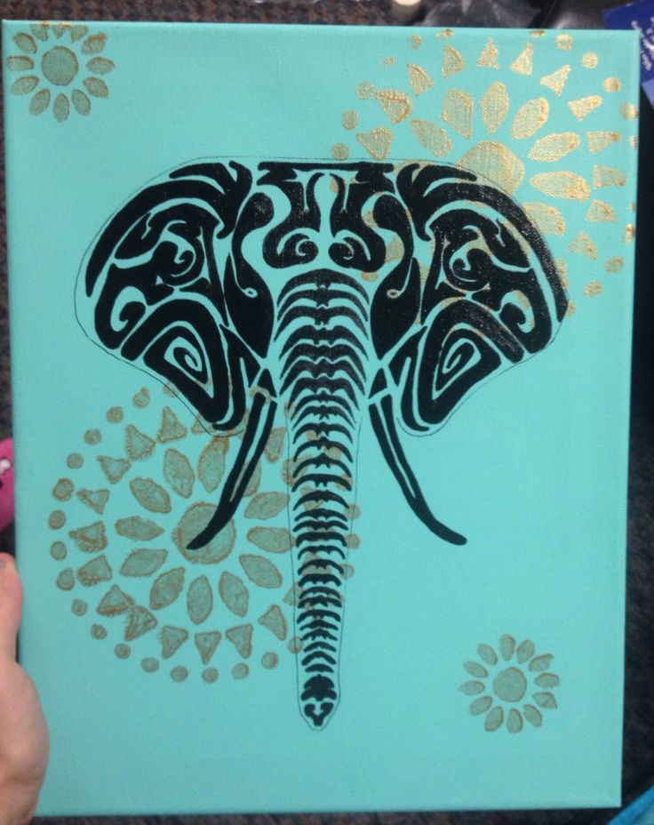 736x928 Elephant Canvas Diy - Elephant Canvas Painting